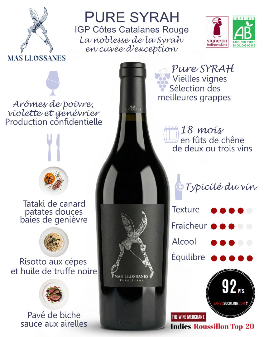 PURO SYRAH 2021 Vino tinto de altura ecológico y biodinámico